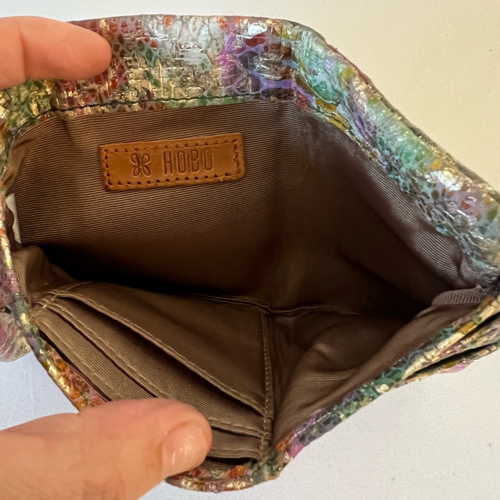 HOBO Lacy Leather Wallet in Rainbow Cheetah - Picture 10 of 14